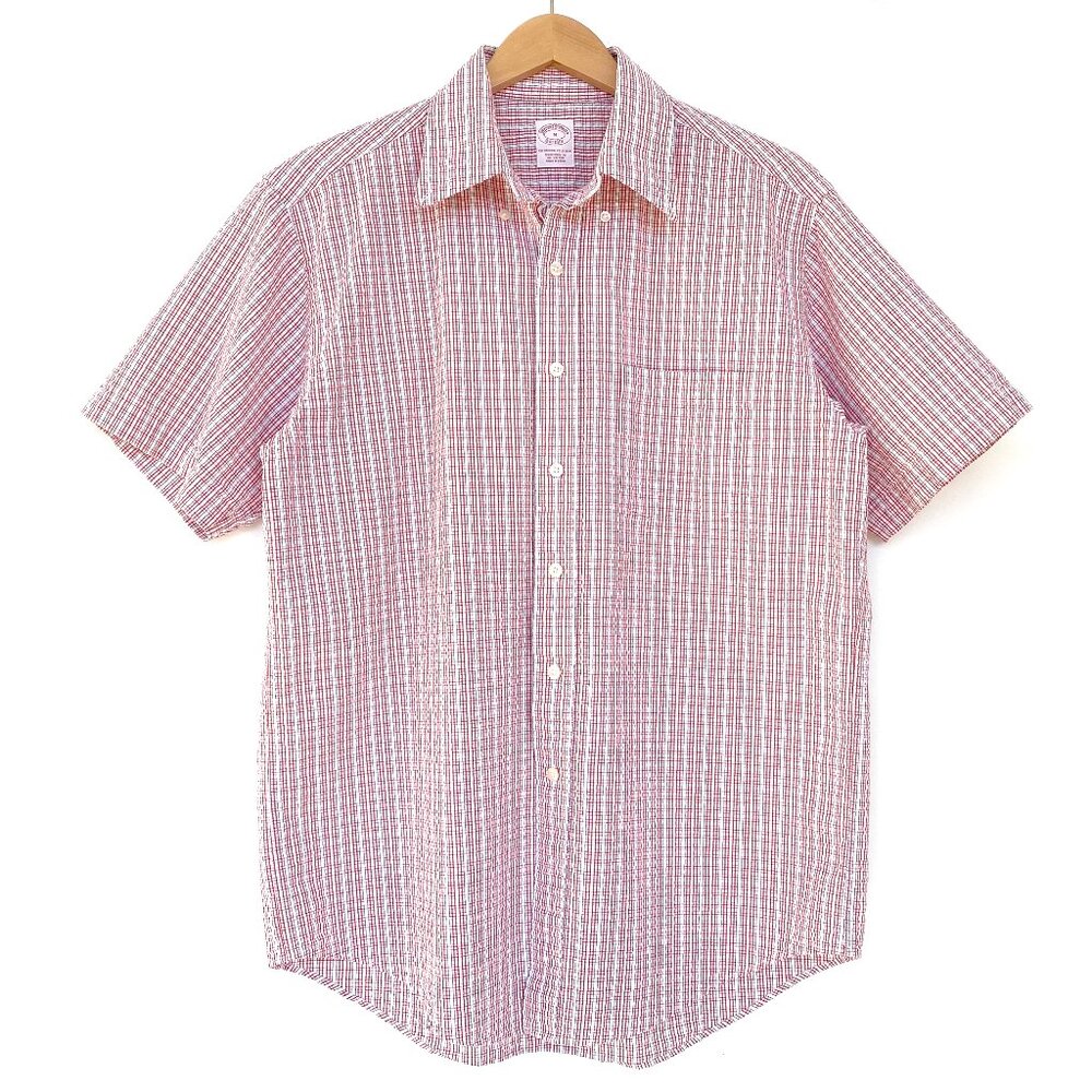 Brooks Brothers Short Sleeve Seersucker Button Down Shirt